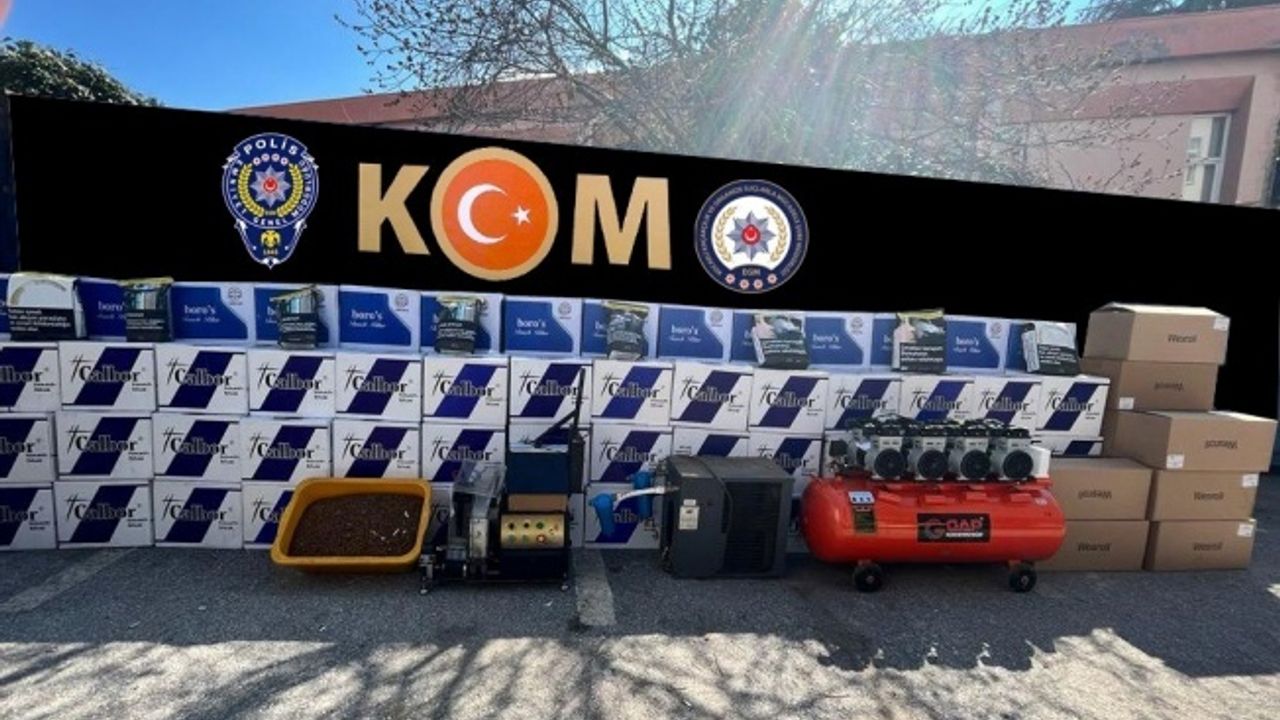 12 milyon 412 bin 400 adet boş makaron ele geçirildi