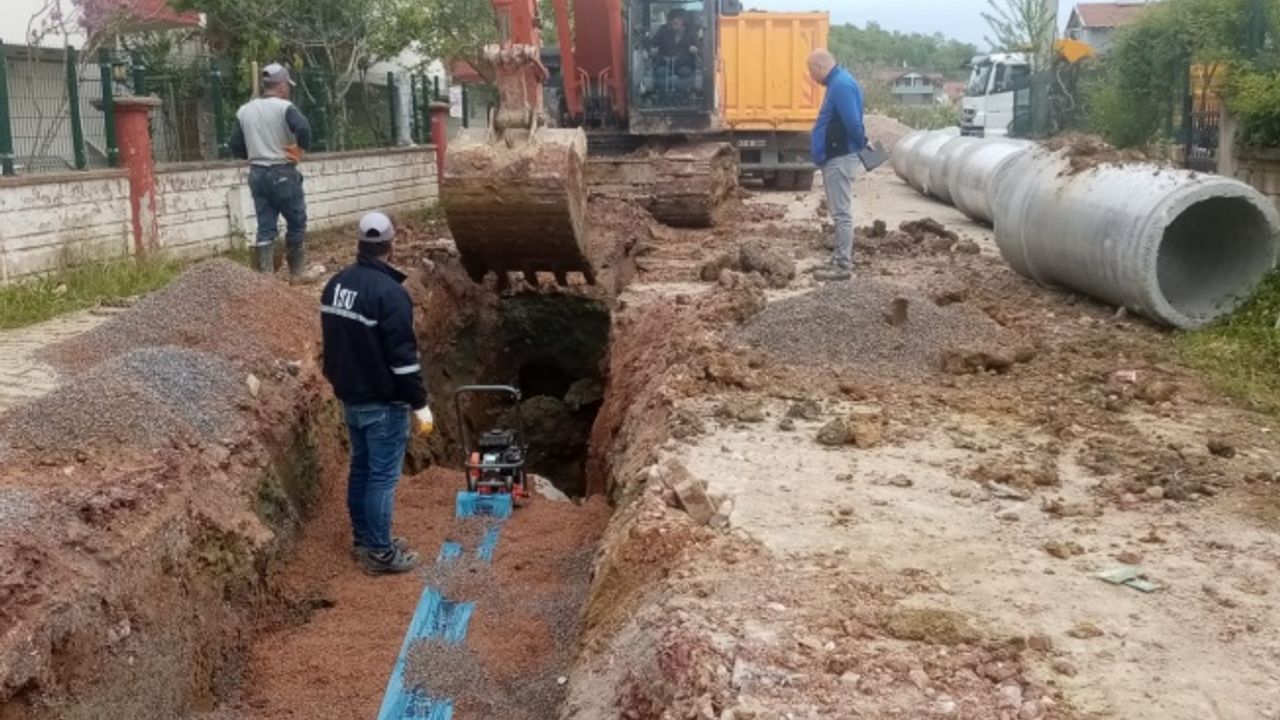 İSU'dan yeni yağmur suyu hattı