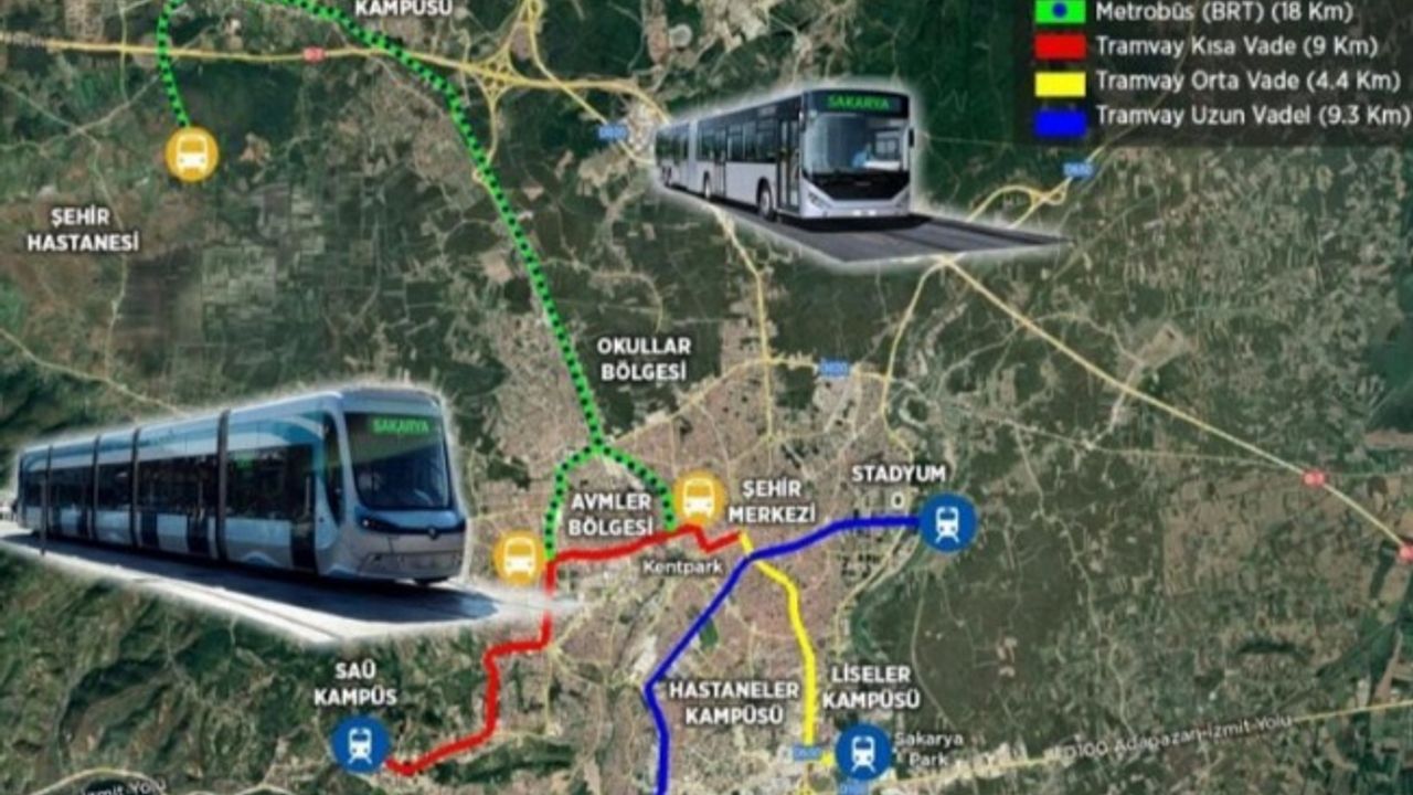 Sakarya'nın raylı sistem için ilk adım atıldı