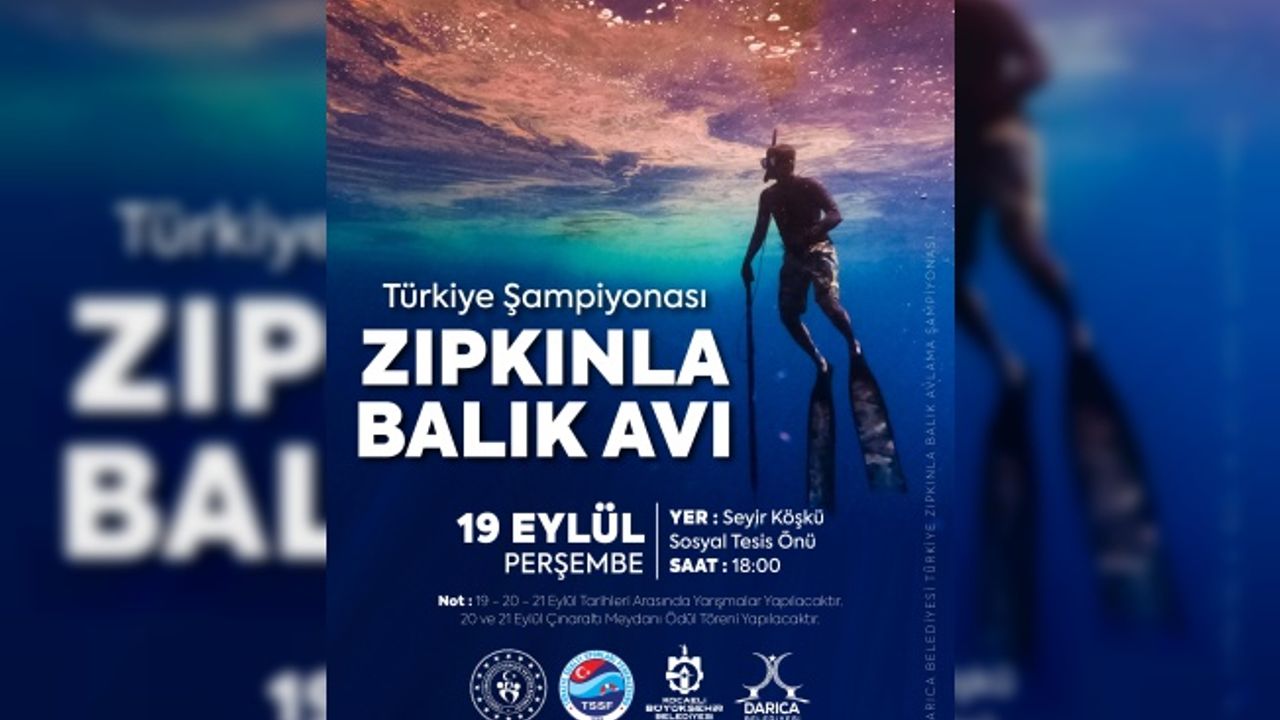 Darıca’da Zıpkınla Balık Avı Şampiyonası heyecanı yaşanacak