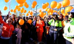 Turuncu balonlarla kadına şiddete ‘dur’ dediler