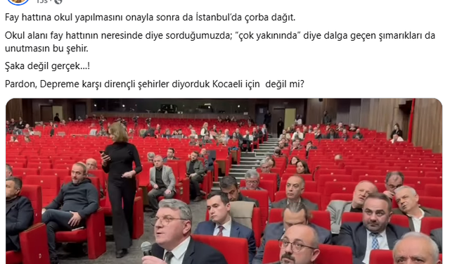 “Fay hattına okul, İstanbul’a çorba! Bu mu depremle mücadele?”
