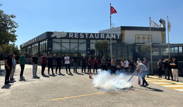 Yangınlara karşı eğitimler devam ediyor
