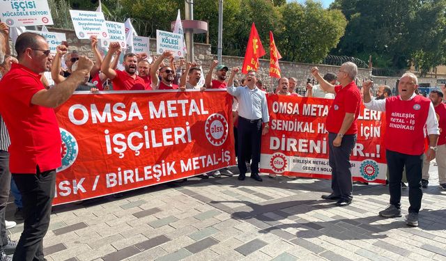 OMSA işçileri İsveç Başkonsolosluğu Önünde Eylem Yaptı