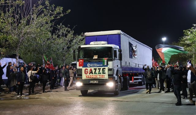 Büyükşehir’in ilk yardım tırları Gazze’ye Gitti
