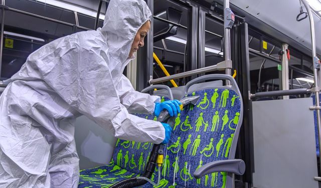 UlaşımPark otobüslerinde temizlik ve dezenfeksiyon!