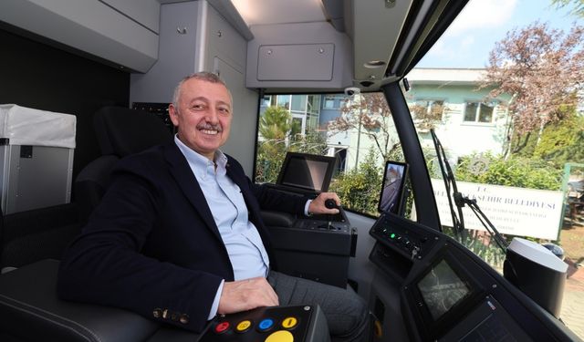 Kartepe tramvayında ilk kepçe vuruldu