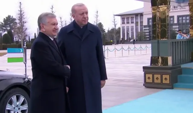 Özbekistan Cumhurbaşkanı Mirziyoyev Beştepe'de