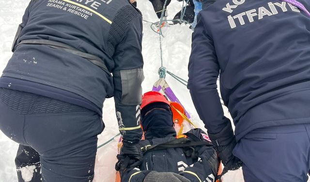 Zorlu kış şartlarında arama kurtarma tatbikatı!