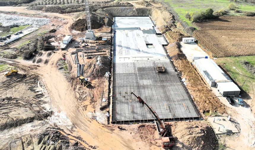 75 dönümlük dev tesiste ilk kazma vuruldu