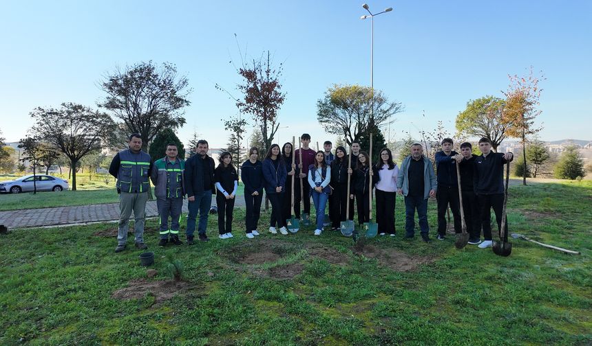 Çayırovalı öğrenciler fidan dikti