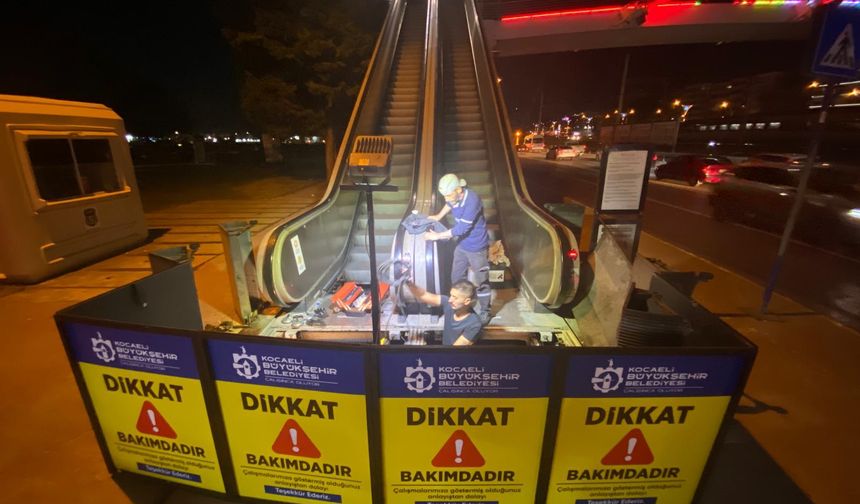 Yürüyen merdivenlere kasım ayı bakımı