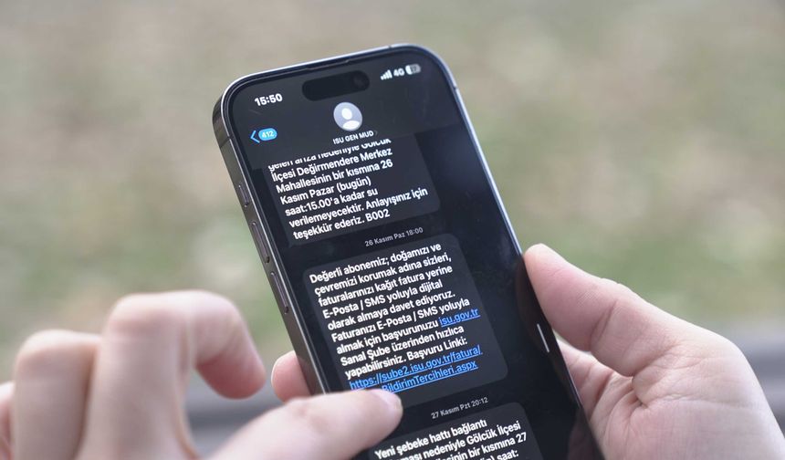 İSU'dan ücretsiz SMS ile dijital fatura uygulaması
