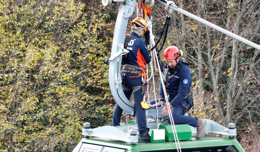 Teleferik’te nefes kesen kurtarma tatbikatı