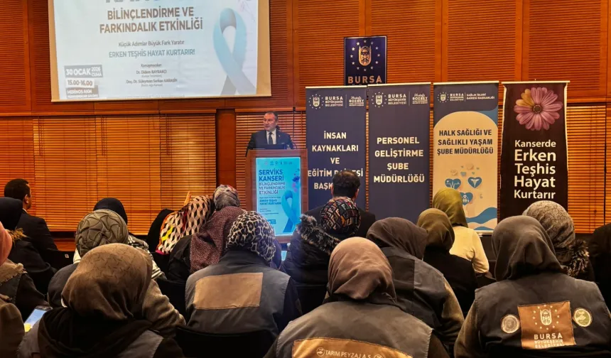 Bursa Büyükşehir'de kadın çalışanlarına 'erken teşhis' bilinci