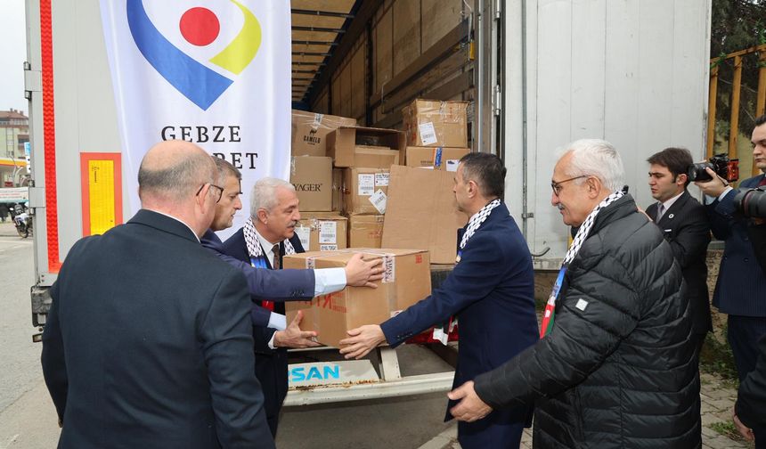 Gebze'den Gazze’ye Yardım Tırları Gönderildi